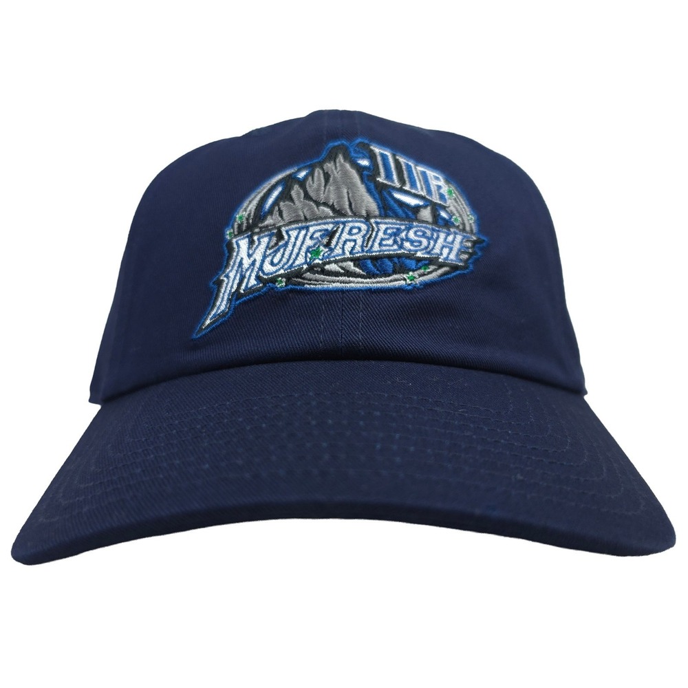 MJ Fresh Gang Mitchell & Ness Dad Hat Cap Embroidery Logo Side Logo Navy New
